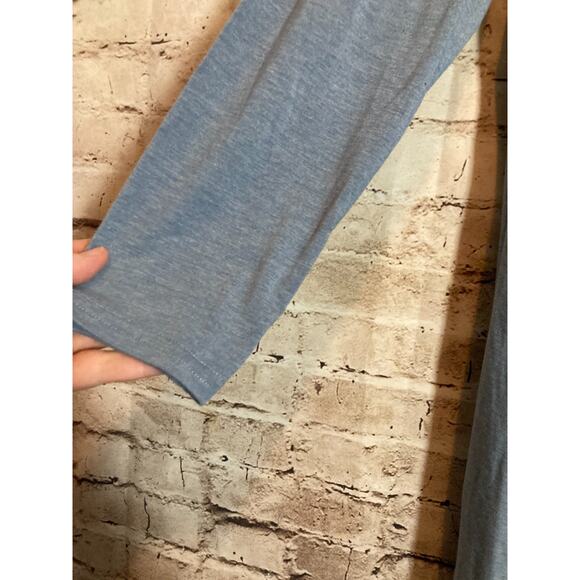 Strazzi Tunic Top Womens Large Slate Blue Asymmetric Hem Artsy Lagenlook Stretch - Picture 10 of 13